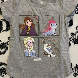 Disney Frozen II Gray Kids Tee with Characters